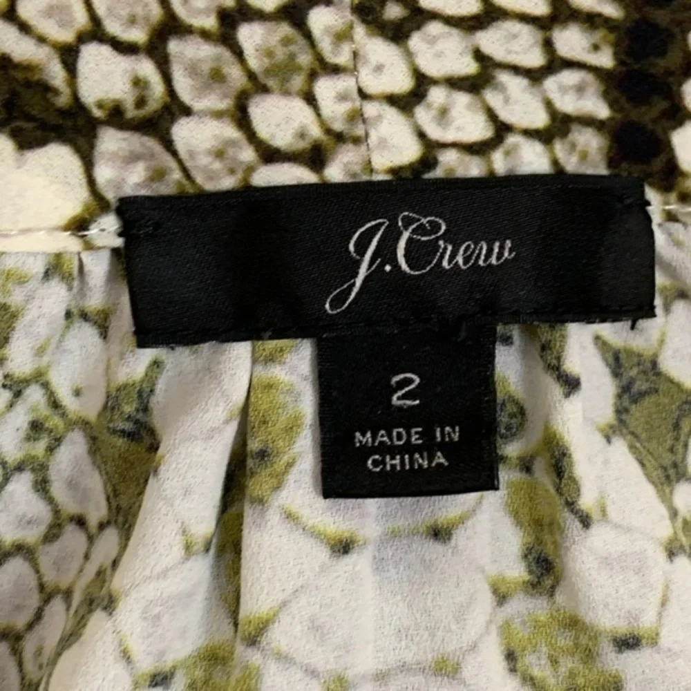 J. Crew Drapey Tie-Neck Top in Snakeskin Print